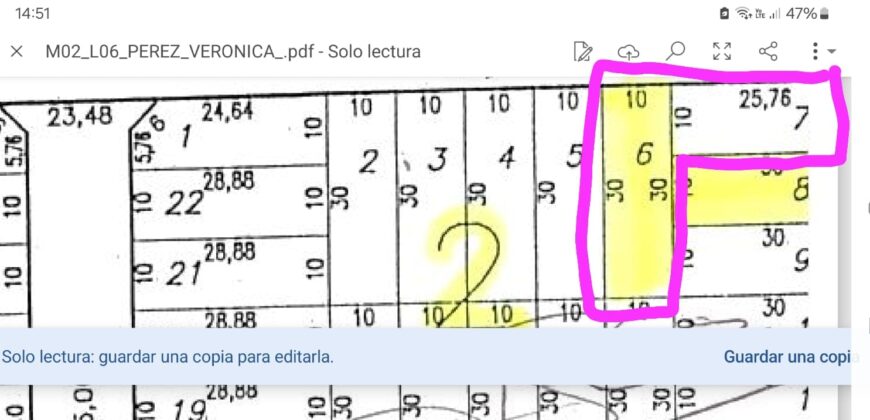 terreno en venta con m2 construido San Benito